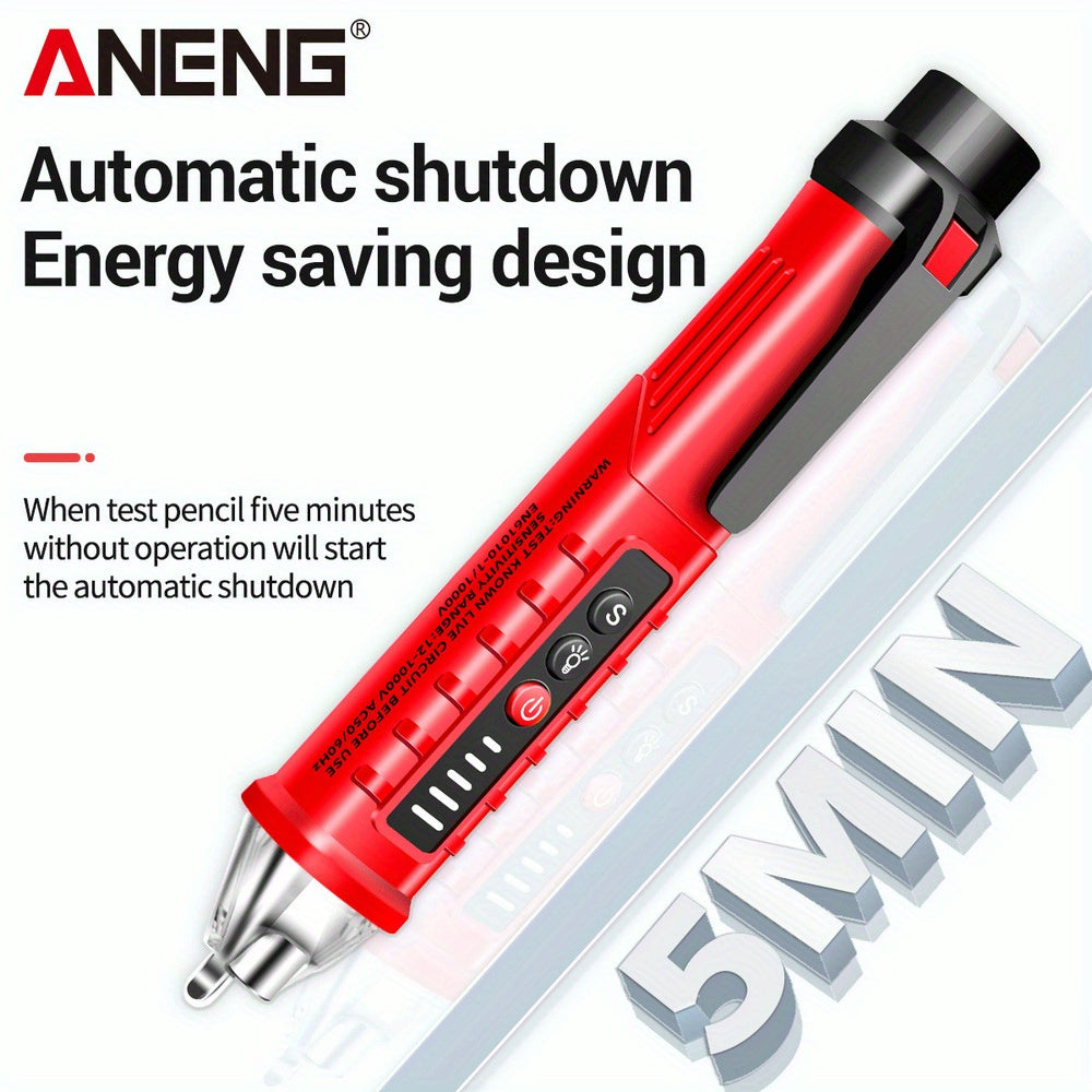ANENG VD802 Portativ Noqonuniy AC Detektori Tester LED Voltmetr bilan, 12-1000v
