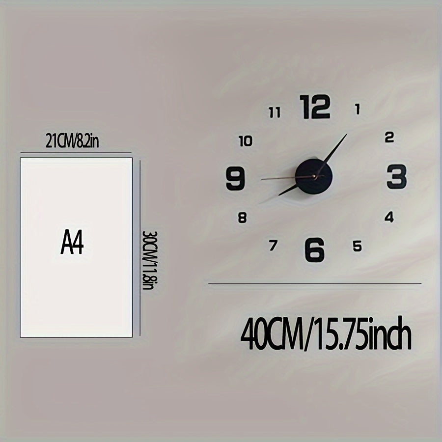 European Style Wall Clock with Luminous Digital Display and Arched Crown Battery Operated