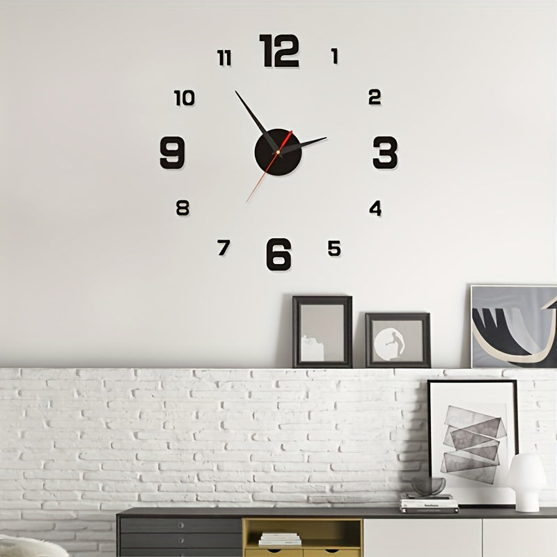 European Style Wall Clock with Luminous Digital Display and Arched Crown Battery Operated