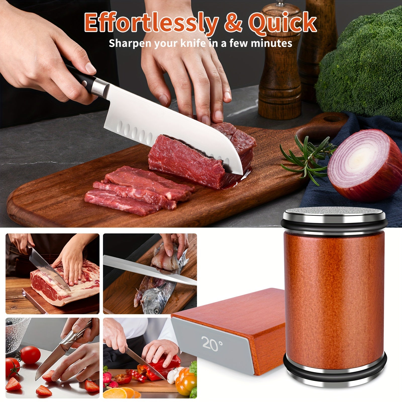 Moslashuvchan 15 va 20 darajali magnit burchaklari bilan pichoq sharp qilish to'plami