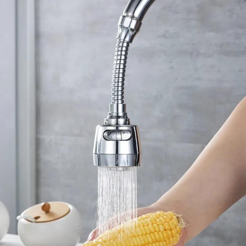 Universal Kitchen Faucet Adapter PVC 360° Rotation Round Spray Nozzle