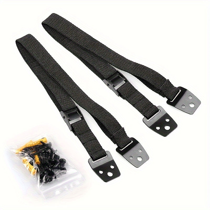 Heavy-Duty Furniture Safety Strap Kit for TV and Cabinets Child and Pet Proof