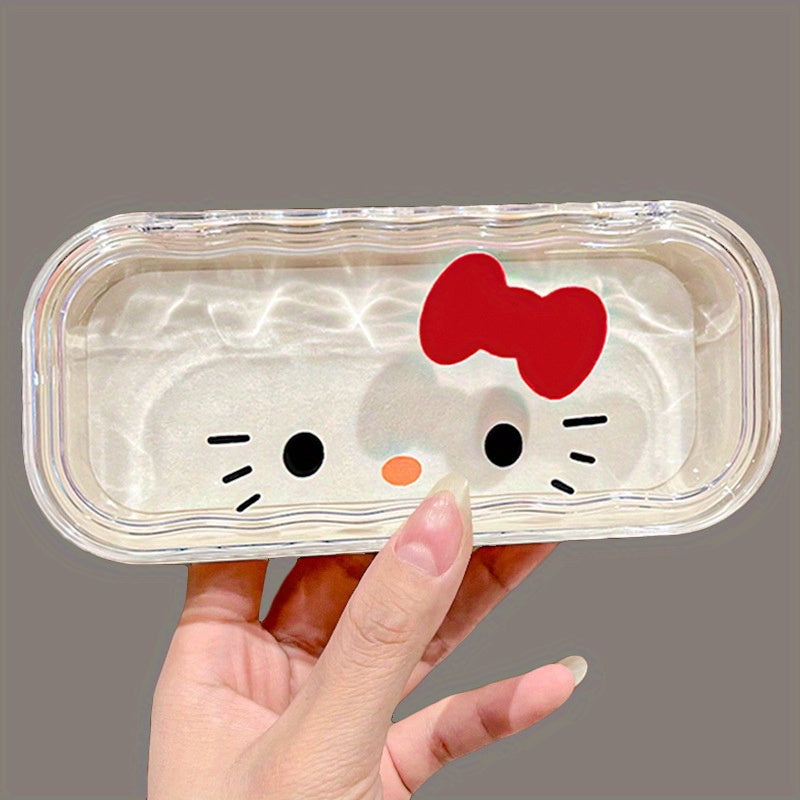 Kids Girls Hello Kitty Wave Design Hard Protective Eyeglass Case