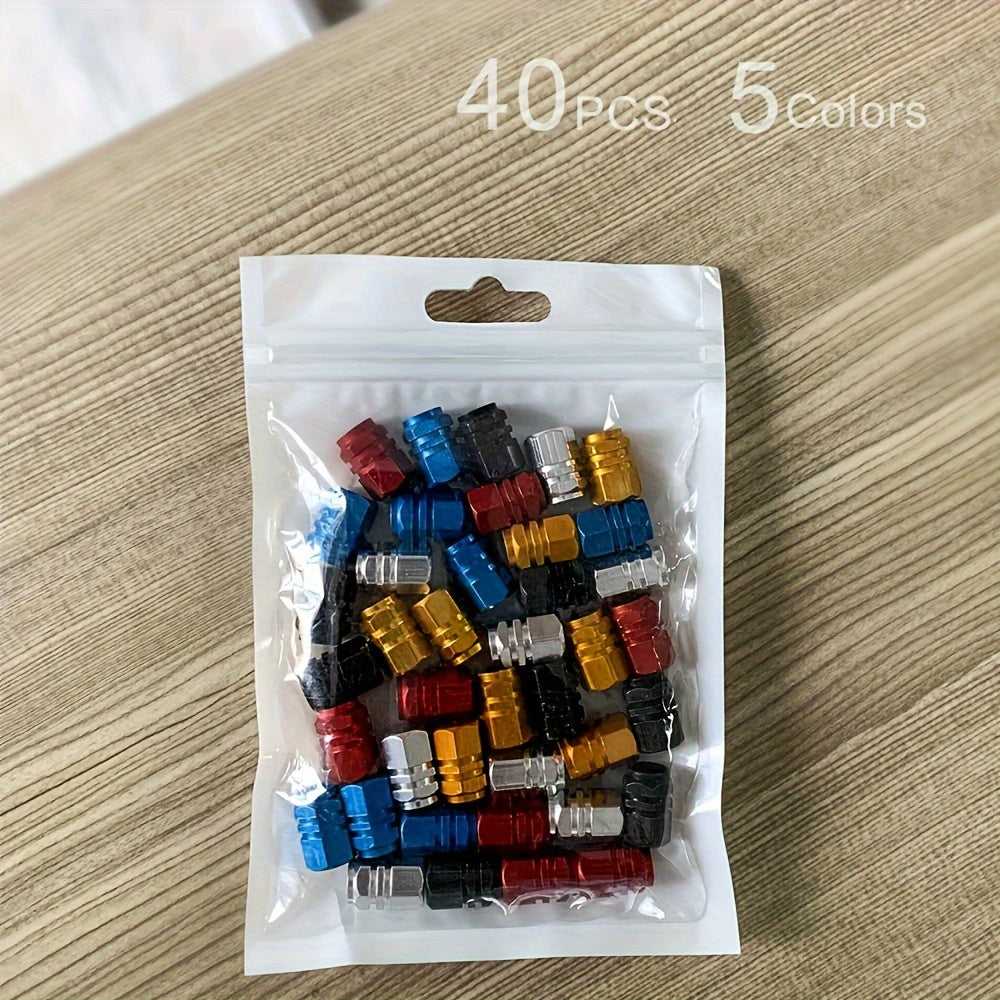 40 Pcs Stainless Steel Valve Caps for Car and Bicycle Durable Tire Covers