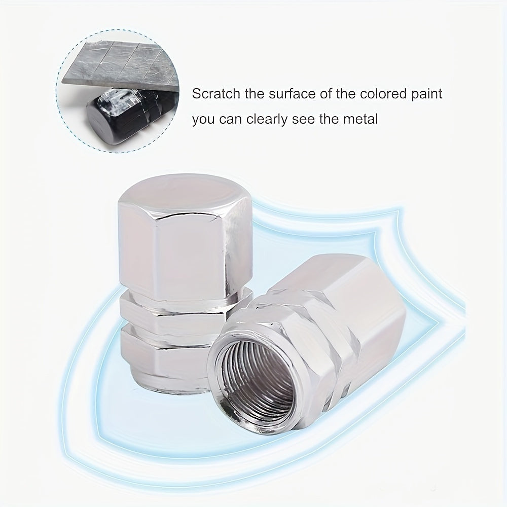 40 Pcs Stainless Steel Valve Caps for Car and Bicycle Durable Tire Covers