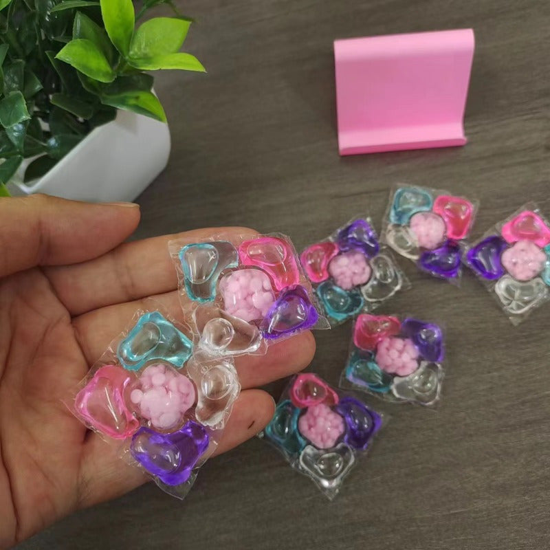 40 dona rang-barang kir yuvish jel to'pasi 5-in-1 dog' tolini olib tashlovchi uy, yotoqxona uchun yuqori sifatli PET