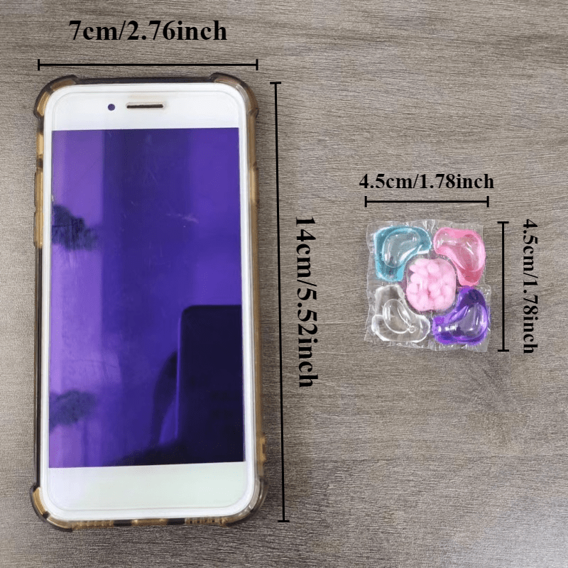 40pcs Colorful Laundry Gel Beads 5-in-1 Stain Remover for Home Dorm High-Quality PET