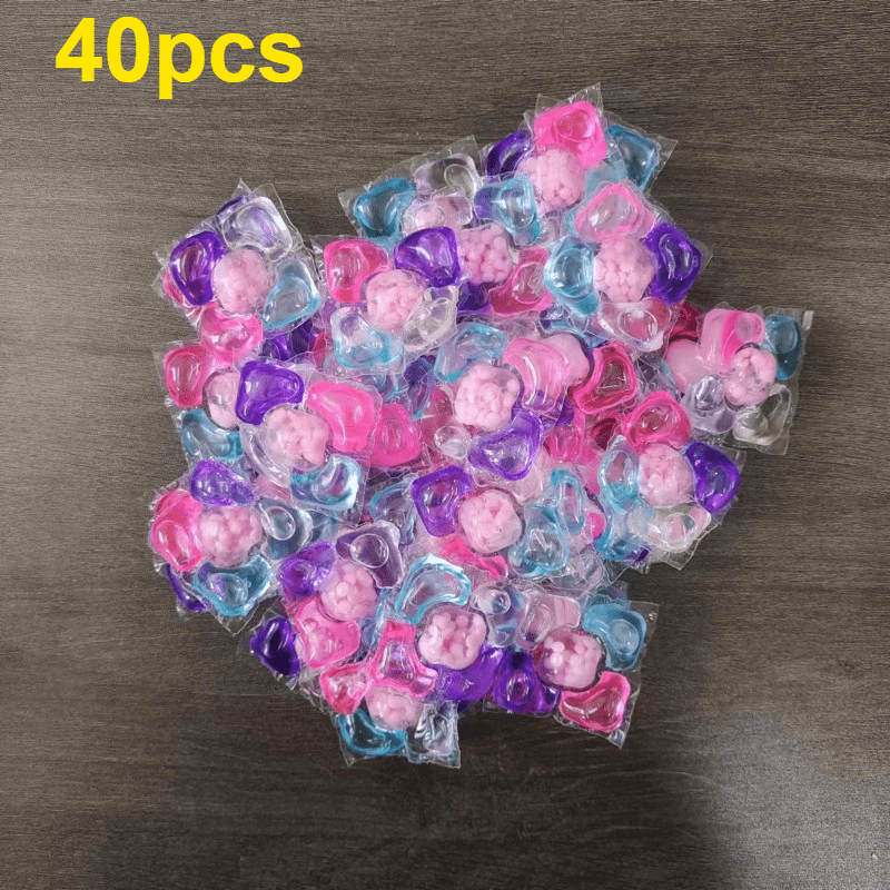 40 dona rang-barang kir yuvish jel to'pasi 5-in-1 dog' tolini olib tashlovchi uy, yotoqxona uchun yuqori sifatli PET