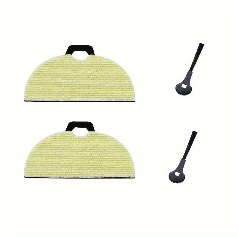 4 Pack Microfiber Mop Cloths for Robotic Vacuum Floor Attachments