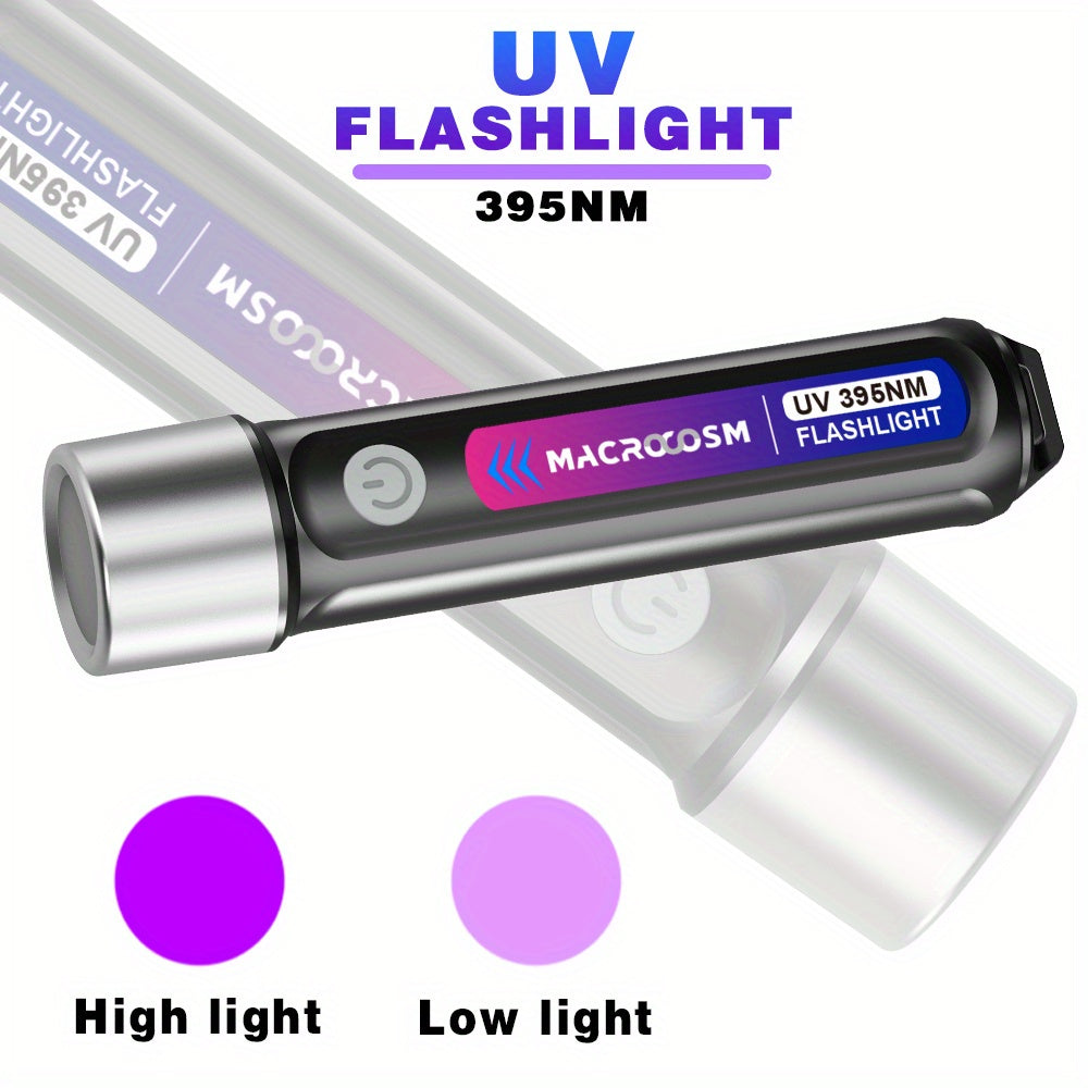 UV LED Flashlight for Inspection and Detection USB Rechargeable Lithium Battery