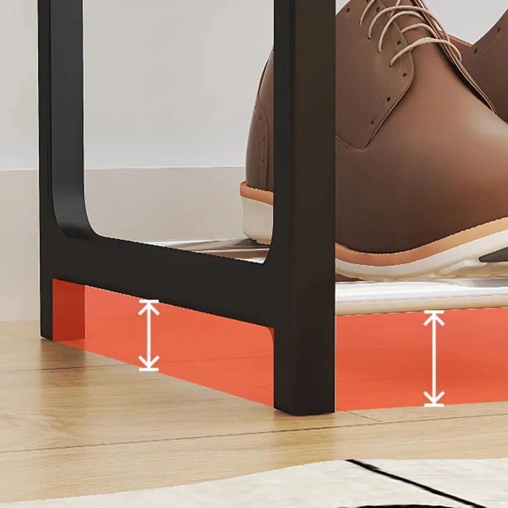 4-Tier Plastic Shoe Rack Floor Mount Storage for Home Dorm Rooms