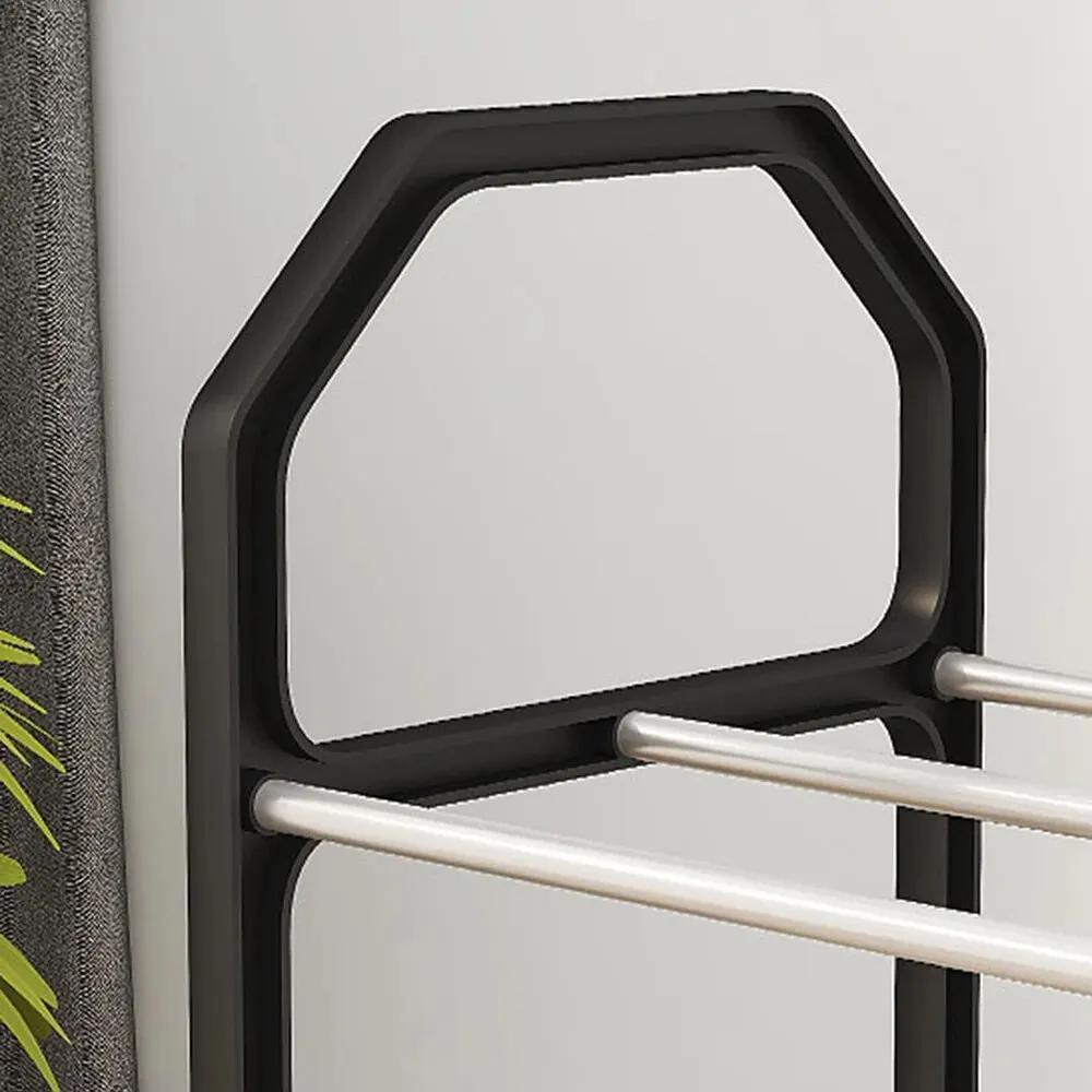 4-Tier Plastic Shoe Rack Floor Mount Storage for Home Dorm Rooms