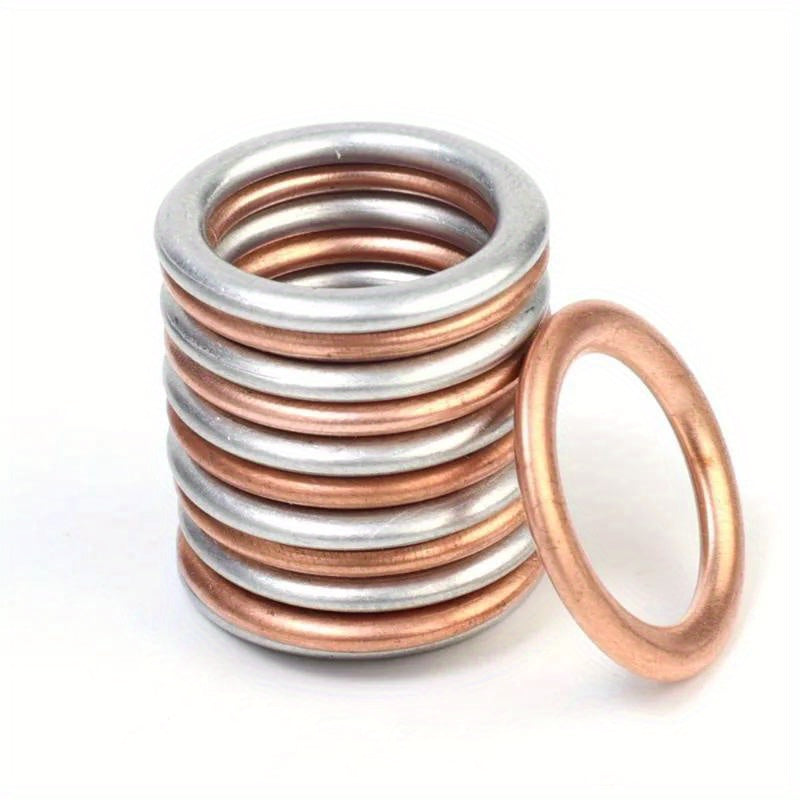 Junta de drenaje de aceite de coche, accesorios de reemplazo de tapón de aluminio y cobre