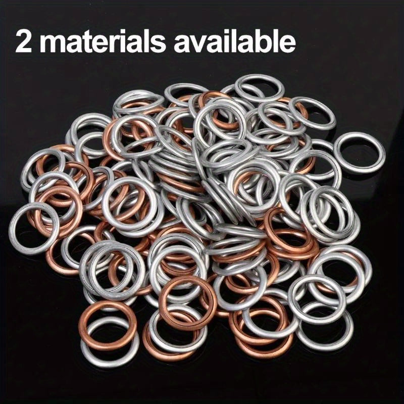 Junta de drenaje de aceite de coche, accesorios de reemplazo de tapón de aluminio y cobre