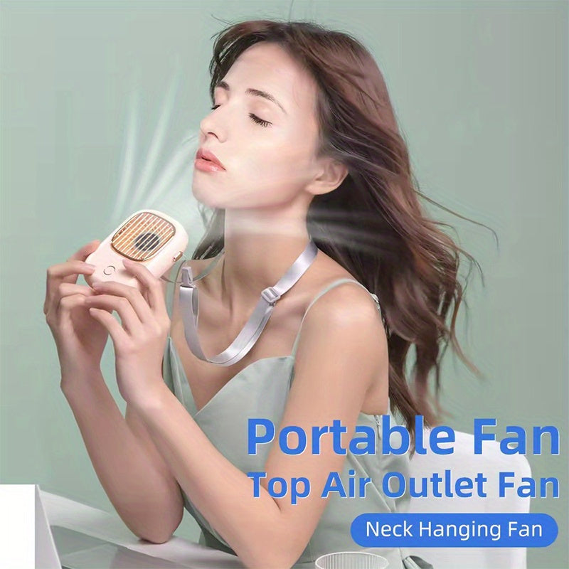 Bladeless Neck Fan Rechargeable USB Portable Wearable Cooling Device