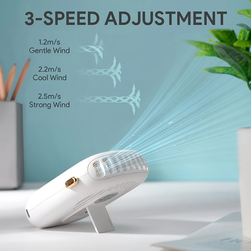 Bladeless Neck Fan Rechargeable USB Portable Wearable Cooling Device