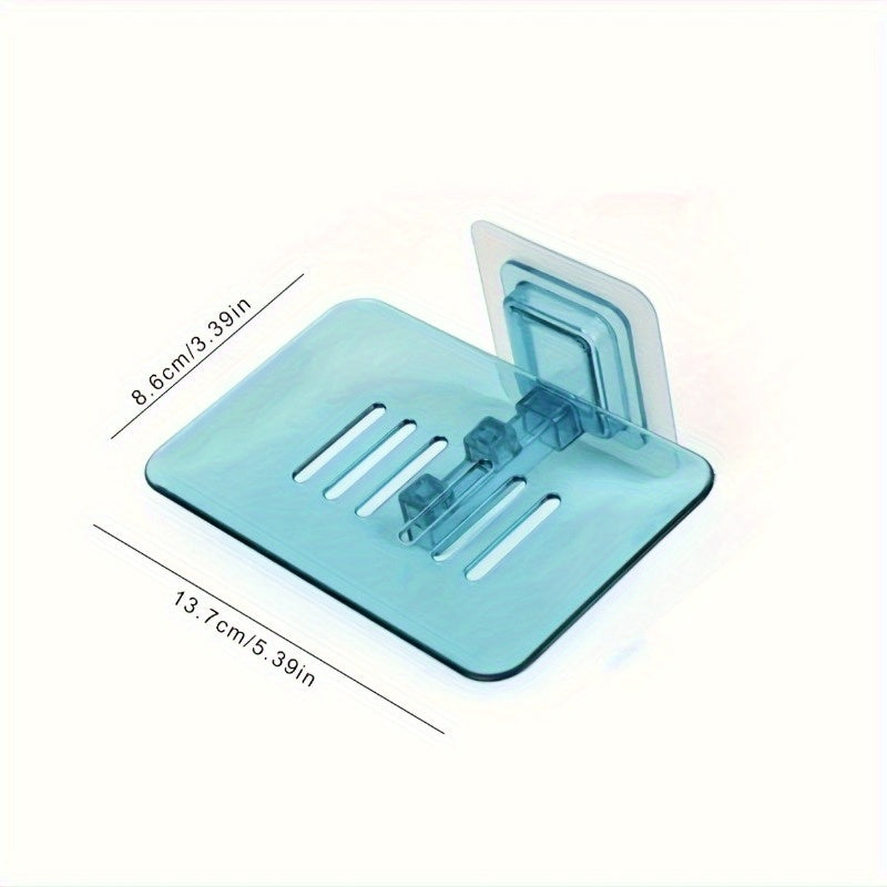 Wall-Mounted Soap Dish No Drilling Space-Saving Bathroom Organizer
