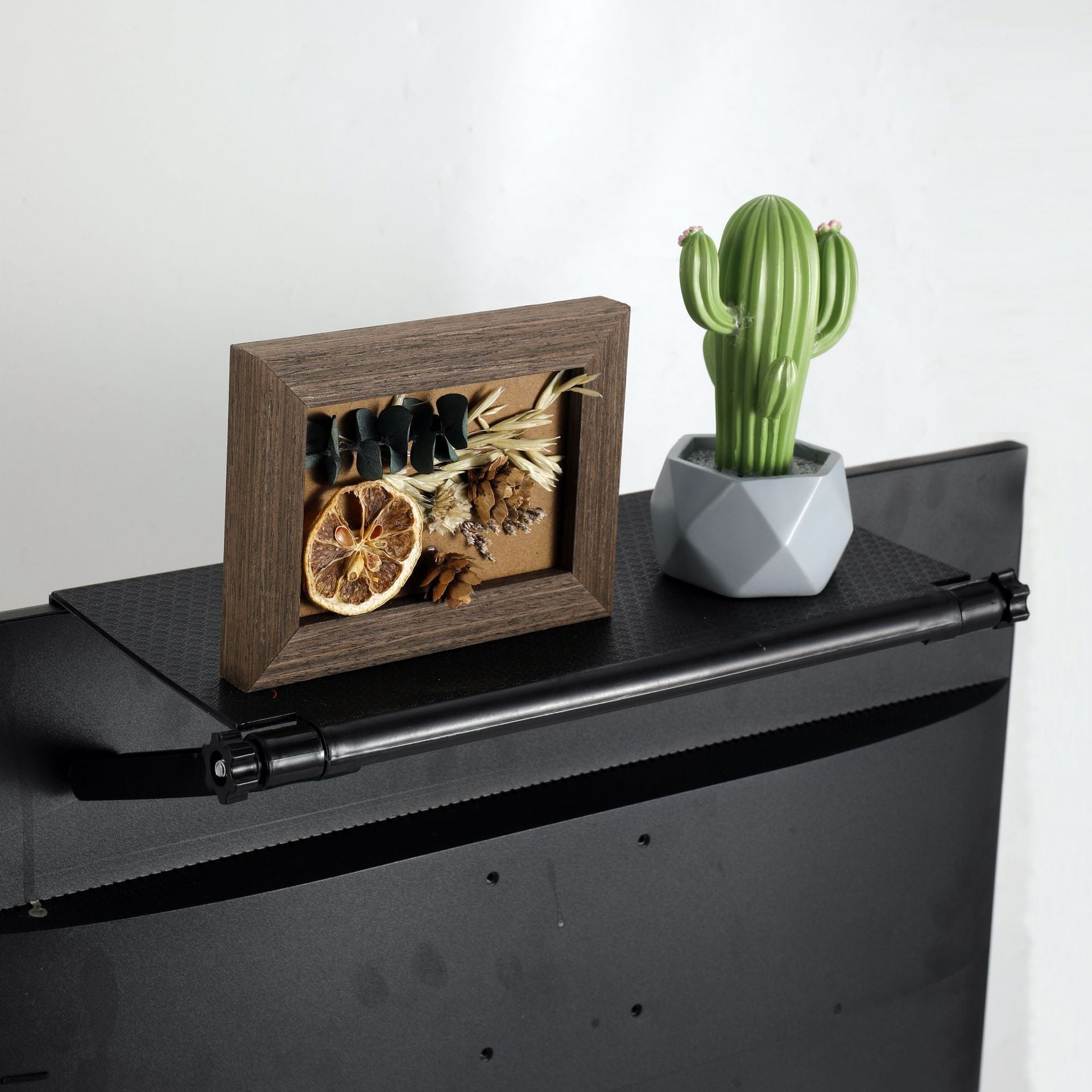 Adjustable Tilt TV Stand Shelf for Home Office Media Organizer Black