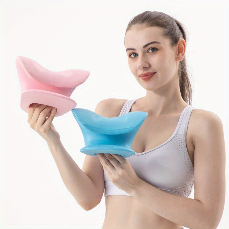 EVA bo'yin va yelka bo'shlig'i - umurtqa ustunini tekislash uchun C-shaklidagi chiropraktik bo'yin tortish qurilmasi, yumshoq yostiq cho'zuvchi massajchi