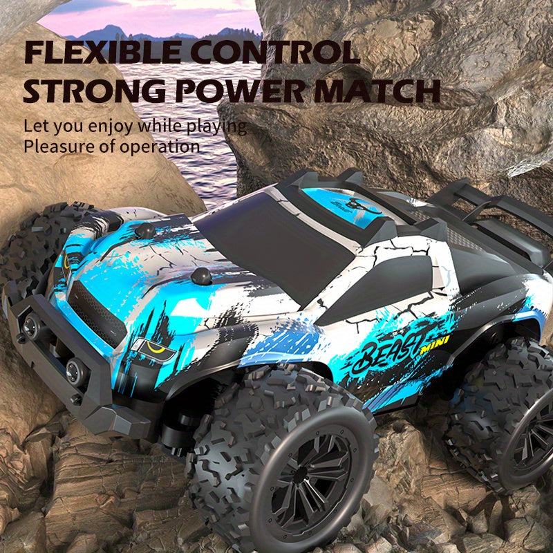 High-Speed 1:20 Scale Off-Road RC Car for Kids 8+ with 2.4G Remote Rechargeable Battery Blue Black