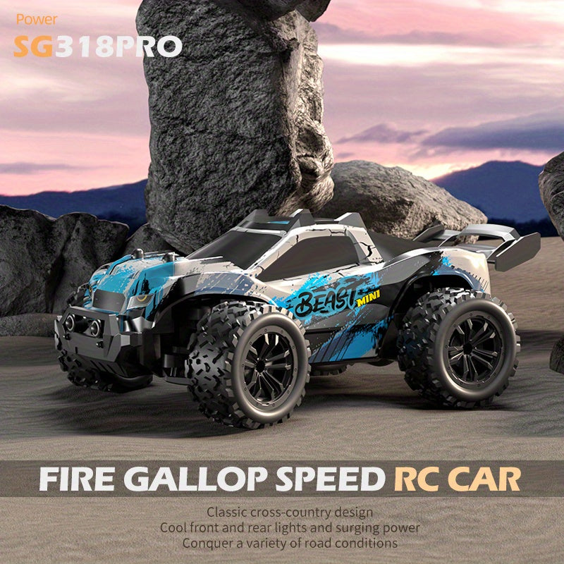 High-Speed 1:20 Scale Off-Road RC Car for Kids 8+ with 2.4G Remote Rechargeable Battery Blue Black