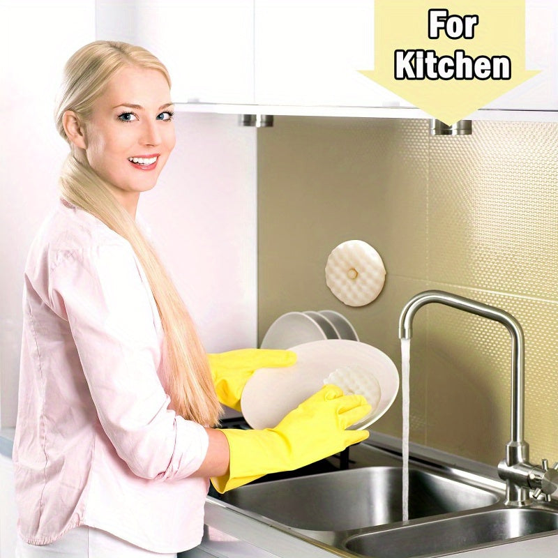 Scratch-Free Kitchen Sponge Brush with Honeycomb Design for Dishwashing and Cleaning