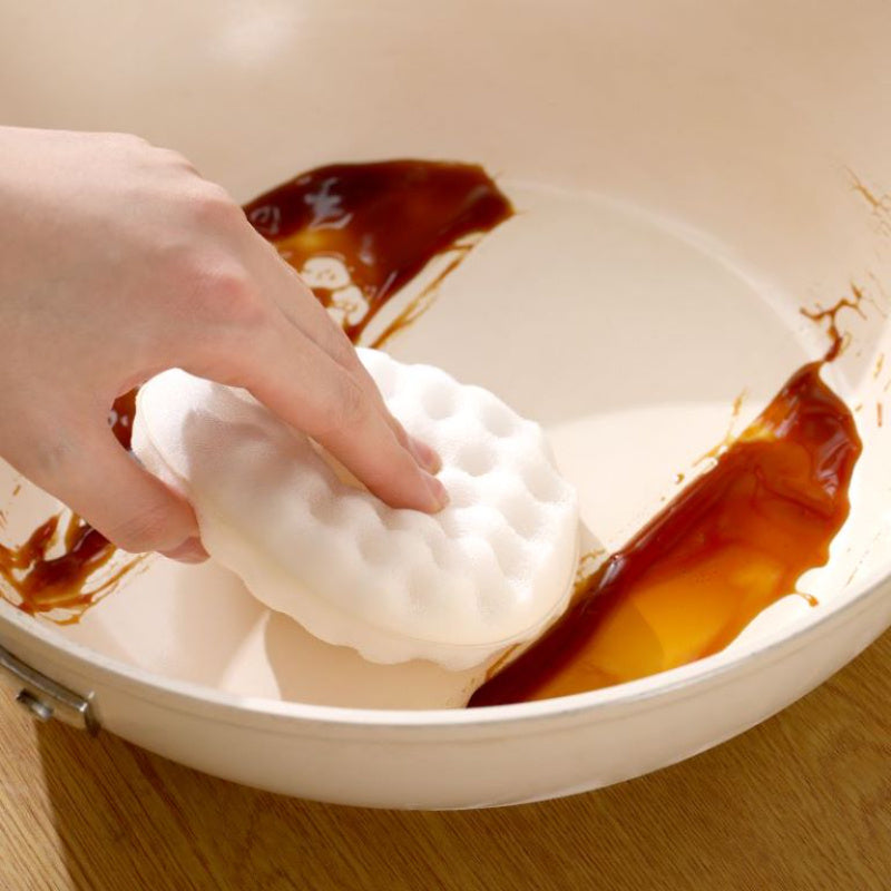 Scratch-Free Kitchen Sponge Brush with Honeycomb Design for Dishwashing and Cleaning