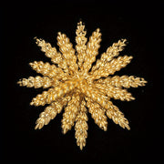 Zamonaviy Emal Bug'doy Bargi Brosh Pin, Ayollar va Erkaklar uchun mos, O'ziga xos O'simlik Ilhomlangan Moda Aksessuar, Murakkab Ko'p Qavatli Dizaynli Korsaj Belgisi