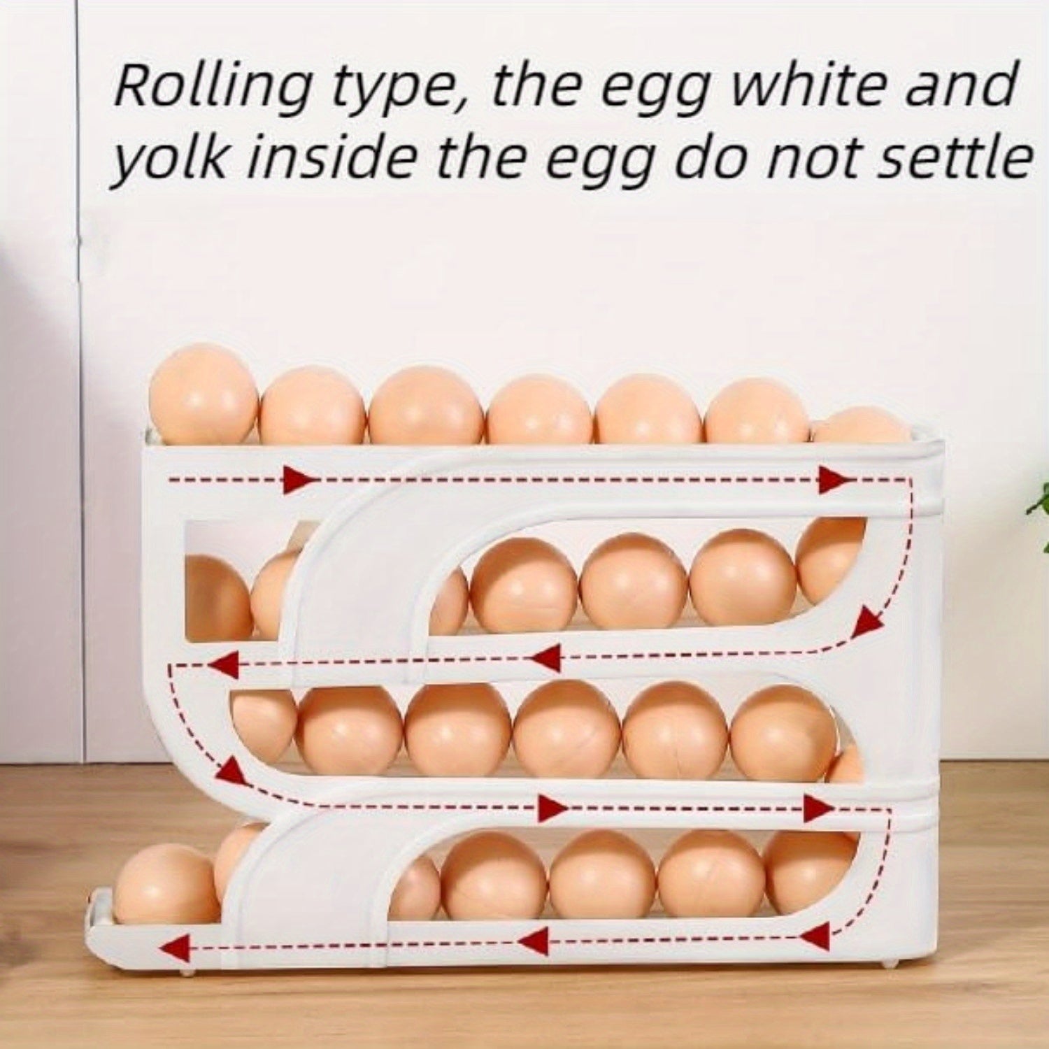 Egg Storage Box Refrigerator Organizer Transparent Multi-layer Kitchen Rack