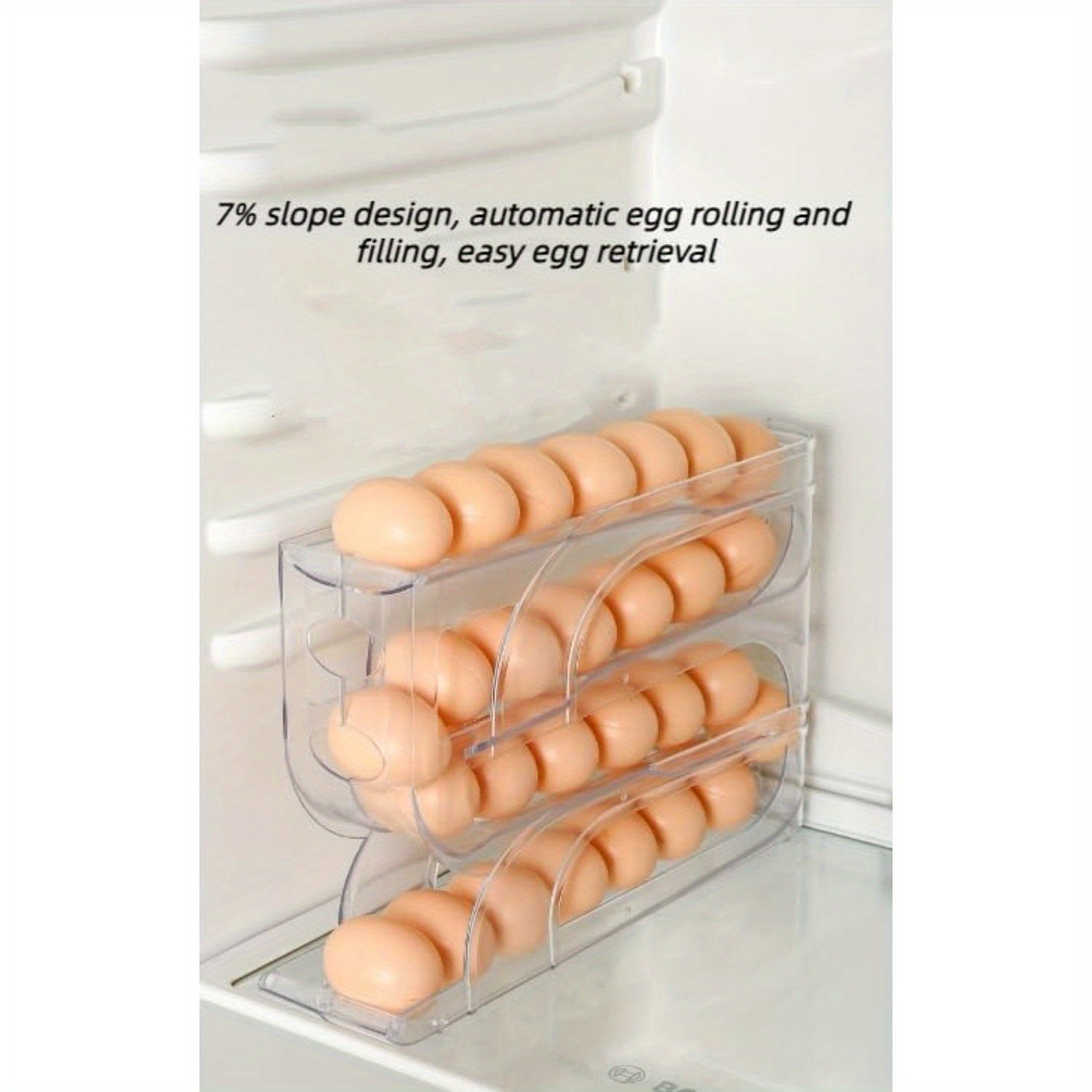 Egg Storage Box Refrigerator Organizer Transparent Multi-layer Kitchen Rack