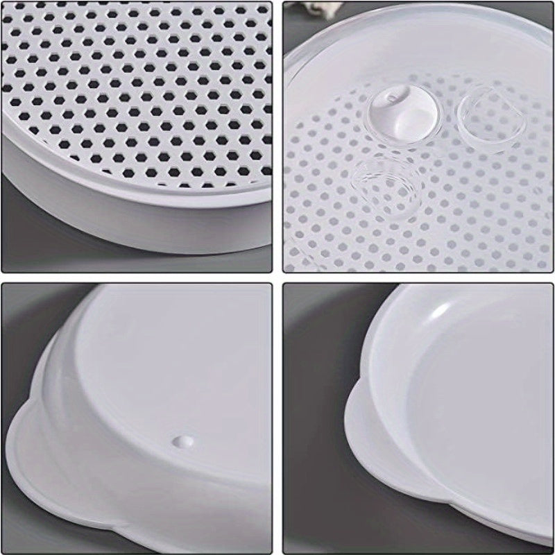 Ko'p maqsadli mikroto'lqinli bug'latgich - Sabzavotlar, guruch va baliq tayyorlash uchun ideal | Elektr energiyasiga ehtiyoj yo'q | Qattiq PP materialidan yasalgan | Uy va restoran oshxonasi uchun ajoyib