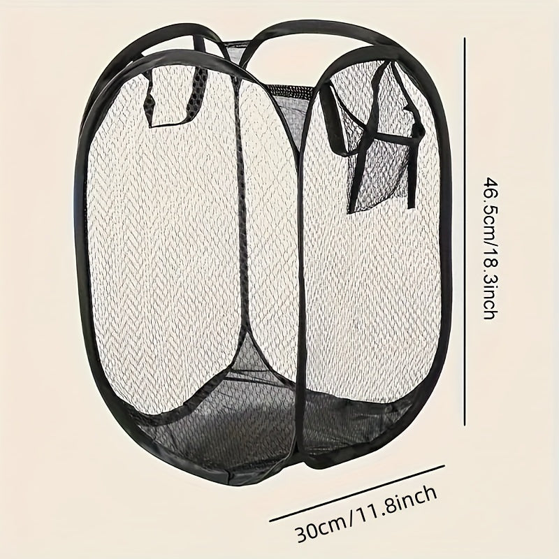 Large Collapsible Laundry Hamper with Handles Durable Storage Bin for Clothes in Bathroom Bedroom Dorm