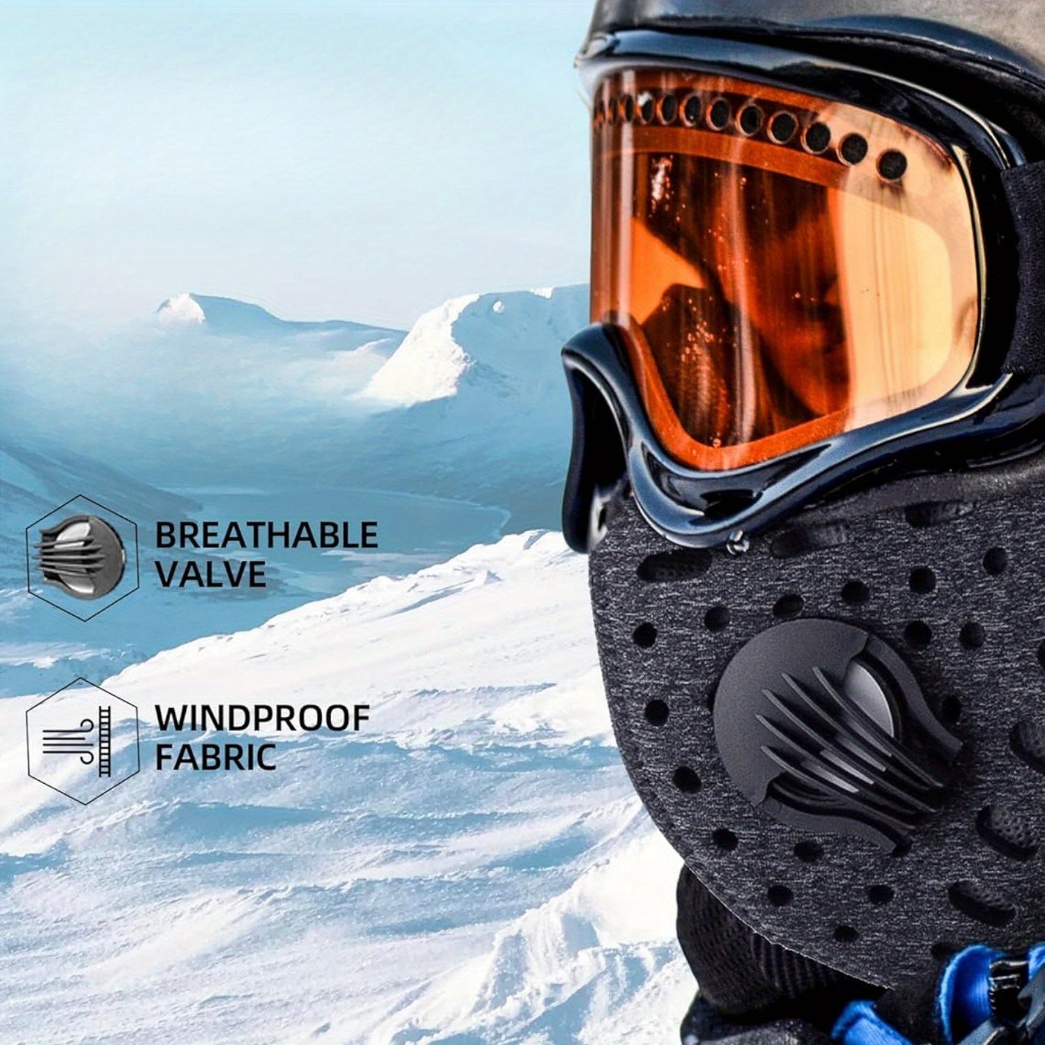 Men's Thermal Balaclava Ski Mask Knit Polyester Winter Sports Outdoor Gear