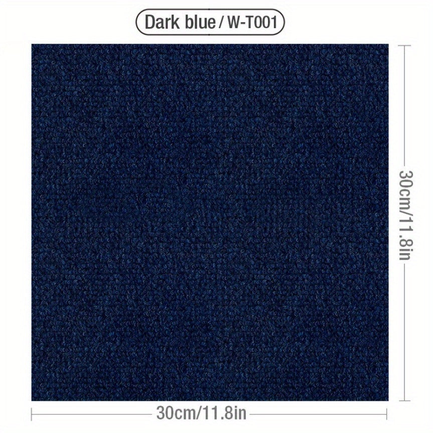 Self-Adhesive Interlocking Carpet Tiles 30.48cm Square Non-Slip Durable for Home Office