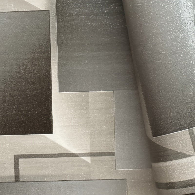Self-Adhesive Vinyl Wallpaper Roll Geometric Square and Stripes Design for Bedroom Bathroom Cabinets