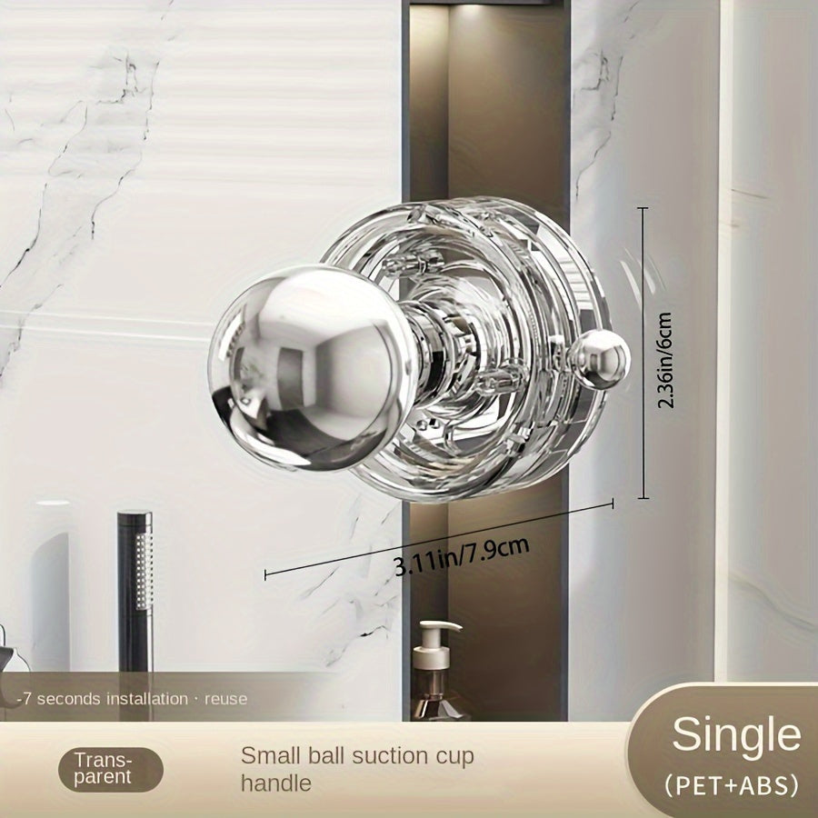 Multifunctional Plastic Suction Cup Handle with Hook for Refrigerator and Cabinets
