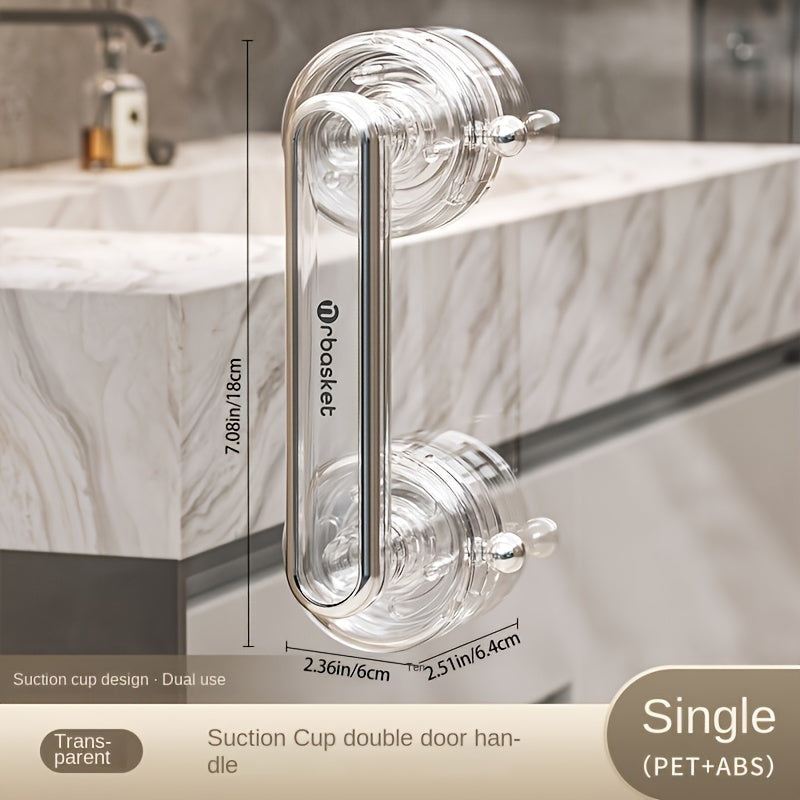 Multifunctional Plastic Suction Cup Handle with Hook for Refrigerator and Cabinets
