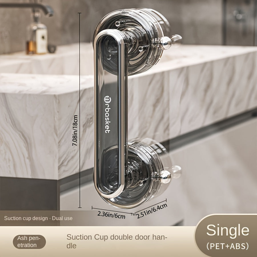 Multifunctional Plastic Suction Cup Handle with Hook for Refrigerator and Cabinets