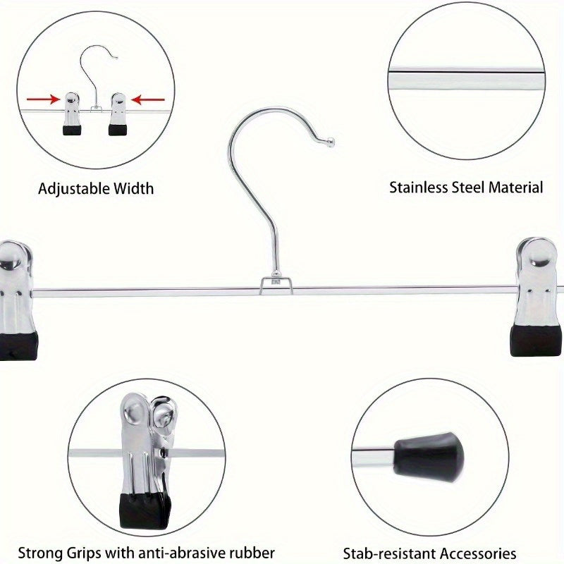 Juego de 5/10 perchas para ropa con clips, ahorro de espacio, a prueba de viento para pantalones, sujetadores, bufandas