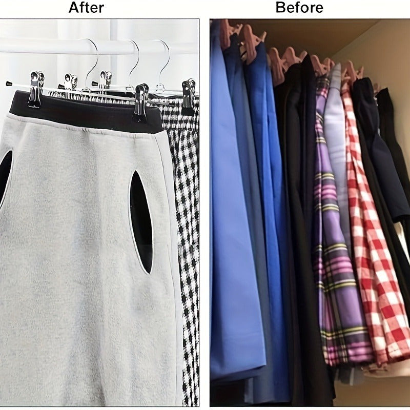 Juego de 5/10 perchas para ropa con clips, ahorro de espacio, a prueba de viento para pantalones, sujetadores, bufandas