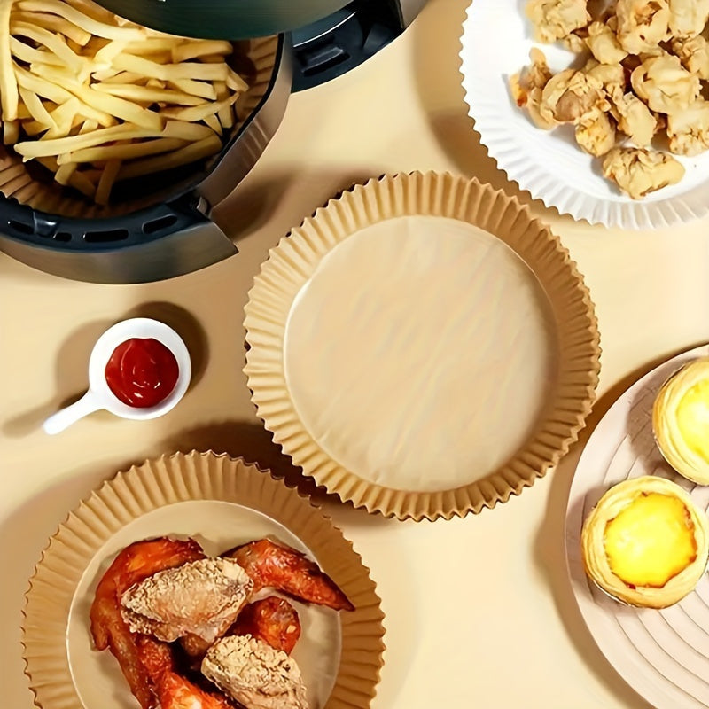 100 piezas de papel de horno desechable antiadherente para freidoras de aire, asar y microondas