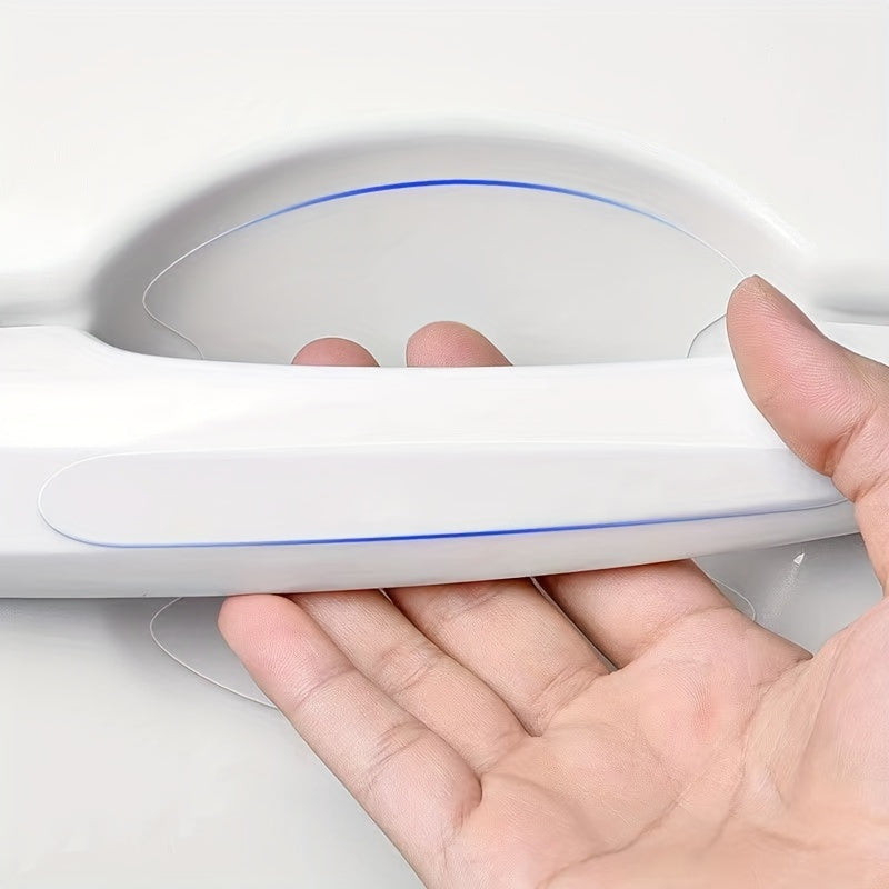 8pcs Transparent Door Handle Stickers Scratch-Proof Protective Film