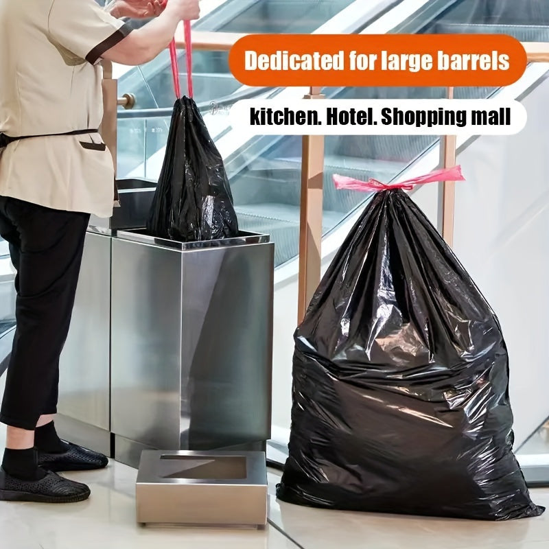 2 Packs Heavy Duty Black Trash Bags Extra Large for Yard Waste and Disposal