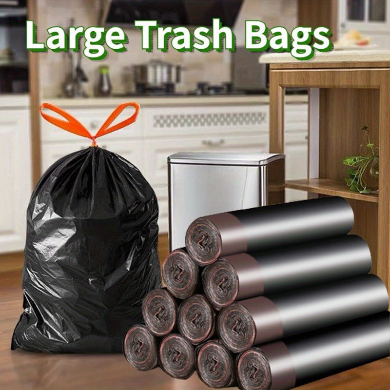 2 Packs Heavy Duty Black Trash Bags Extra Large for Yard Waste and Disposal