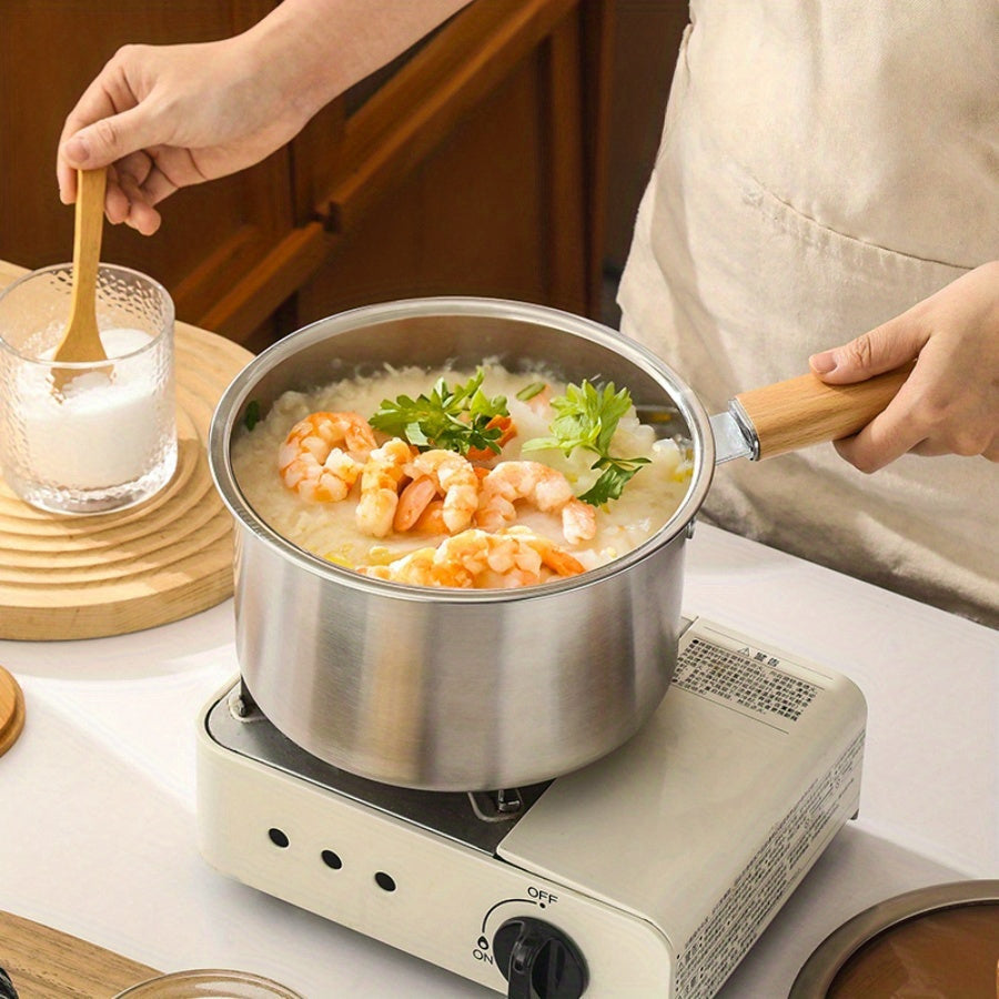 Stainless Steel Multi-Function Cooking Pot with Strainer for Boiling and Frying