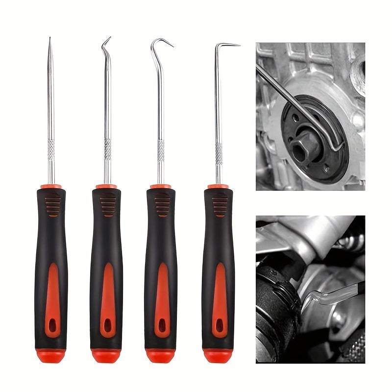 Set of 4 Automotive Electronic Maintenance Tools Precision Pick Hook Scraper Non-Slip