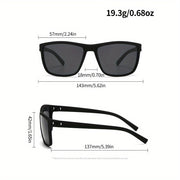 Set of 3 Polarized Square Frame Sunglasses for Men and Women Outdoor Travel and Photos