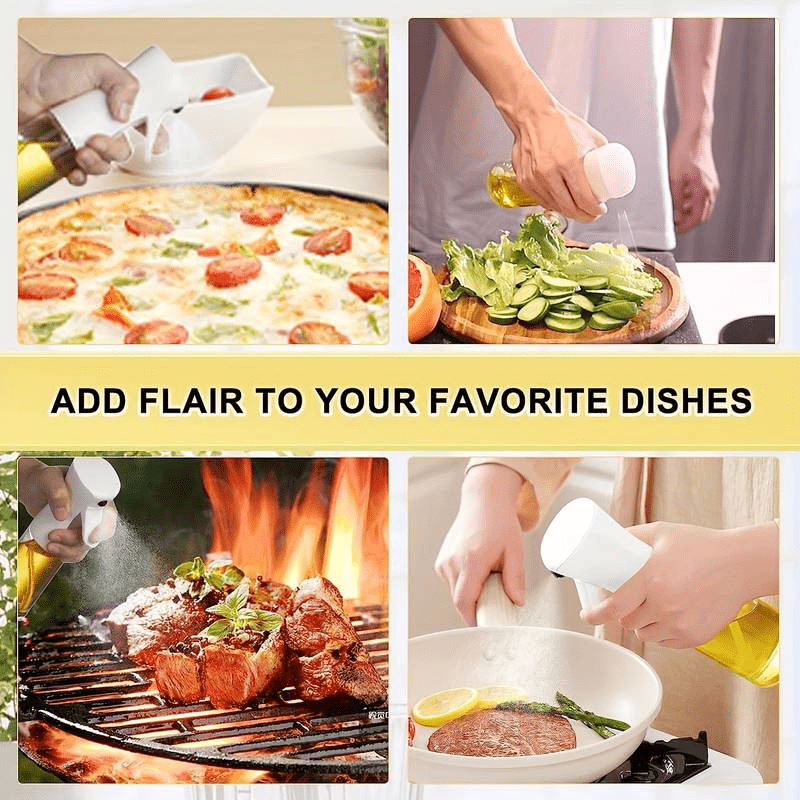 1-Pack Plastic Oil Spray Bottle, Portable Mister, BPA-Free, for Cooking and Grilling