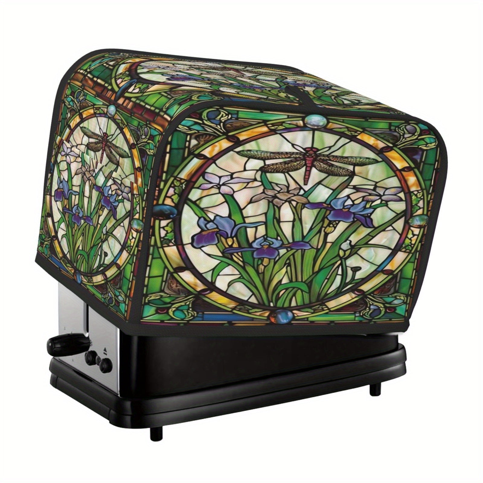 Stained Glass Toaster Cover 2-Slice Dustproof Anti-Fingerprint Kitchen Protector