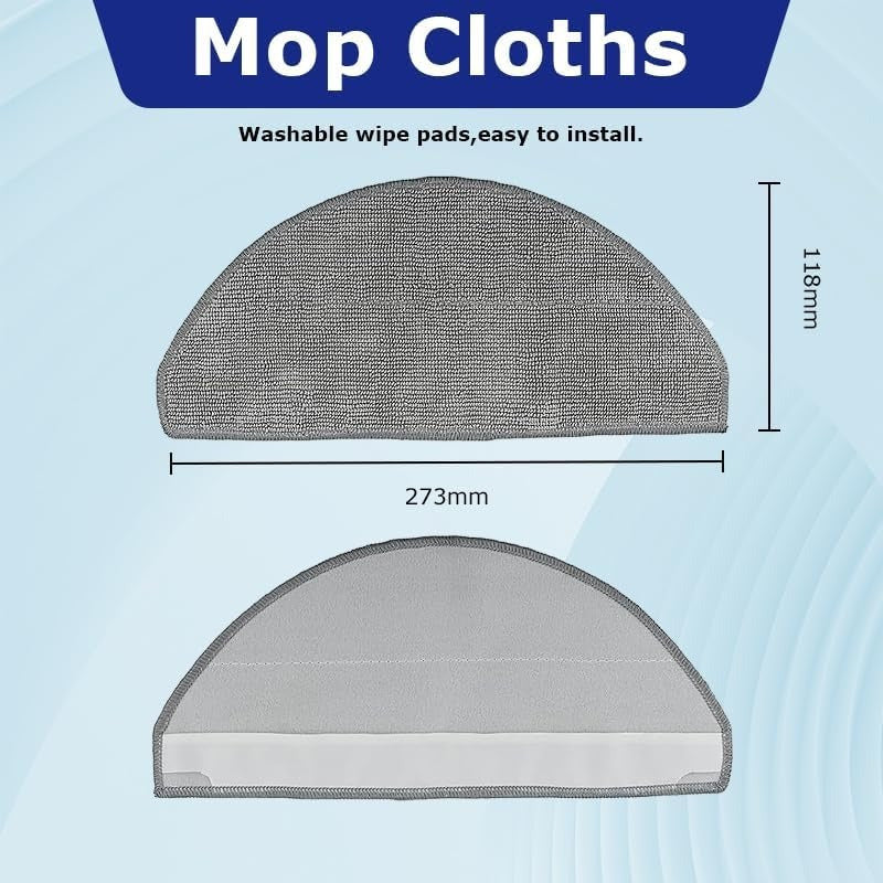 Xiaomi E10, E12 va B112 robot tozalovchi uchun mos keladigan to'rt dona mop mato zaxira qismi.